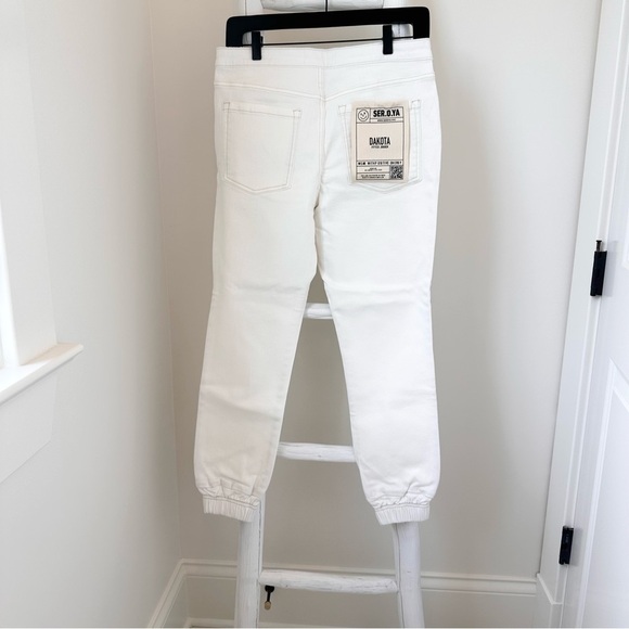 SER.O.YA Men’s Dakota Fitted Denim Jogger Pants Cream SZ 31” - Picture 5 of 11